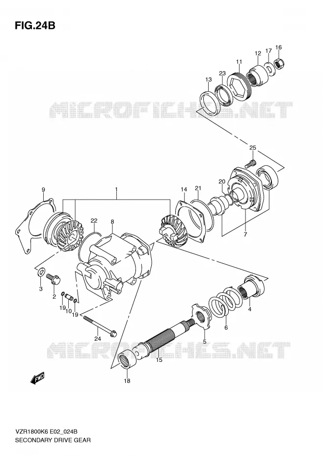 AANDRIJFAS (MODEL L0) Suzuki MOTO 1800 INTRUDER 2010  VZR1800UFL0(E2)