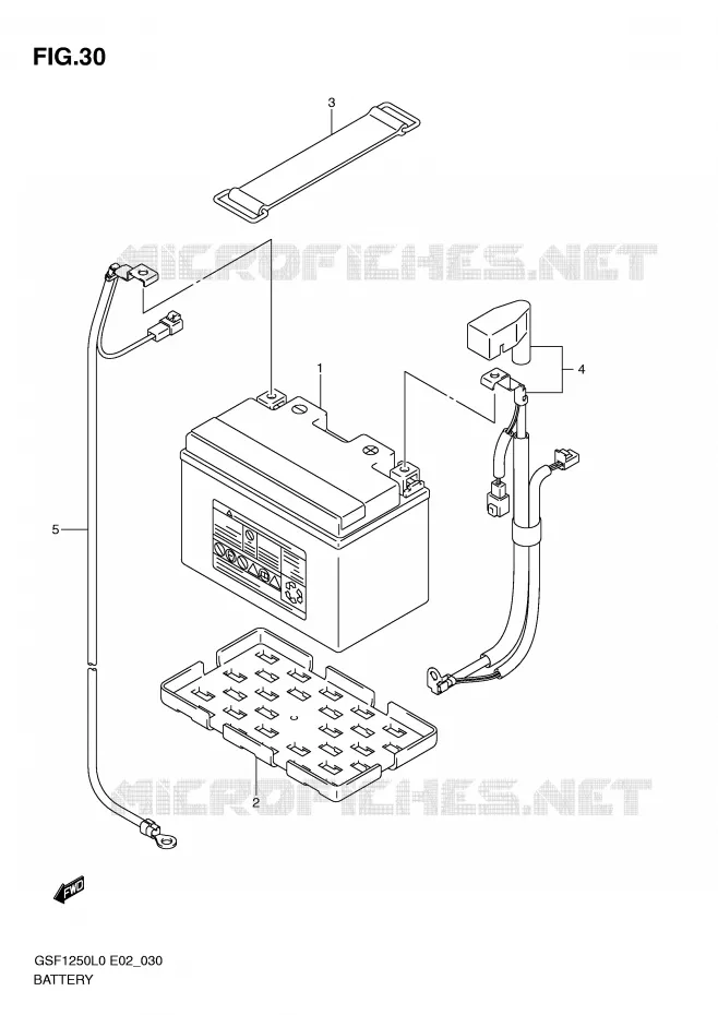 ACCU (GSF1250AL0) Suzuki MOTO 1250 BANDIT-N 2010  GSF1250L0(E2)
