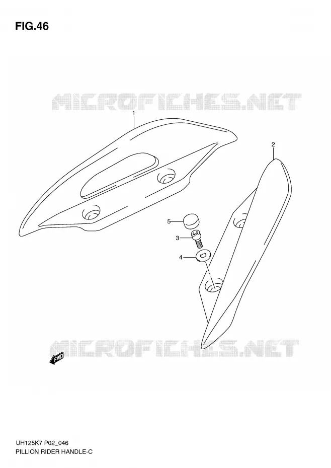 BACKREST (MODEL K7) Suzuki SCOOTER 125 BURGMAN 2007  UH125K7(P2)