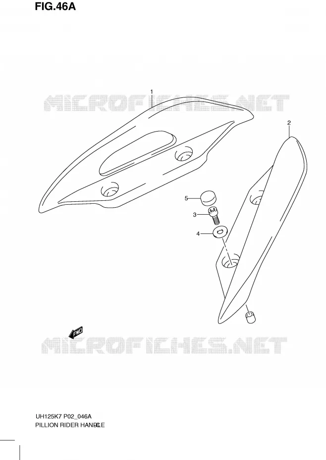 BACKREST (MODEL K8) Suzuki SCOOTER 125 BURGMAN 2008  UH125K8(P2)