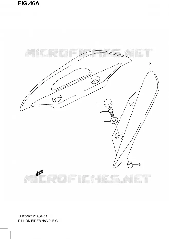 BACKREST (MODEL K8) Suzuki SCOOTER 200 BURGMAN 2010  UH200GL0(P19)