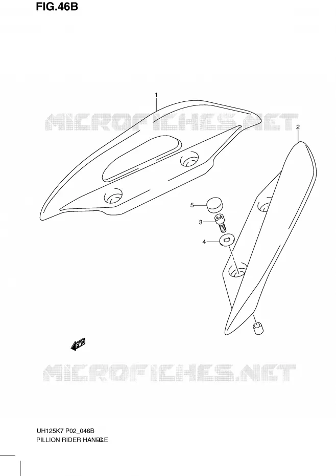 BACKREST (MODEL K9) Suzuki SCOOTER 125 BURGMAN 2007  UH125K7(P2)