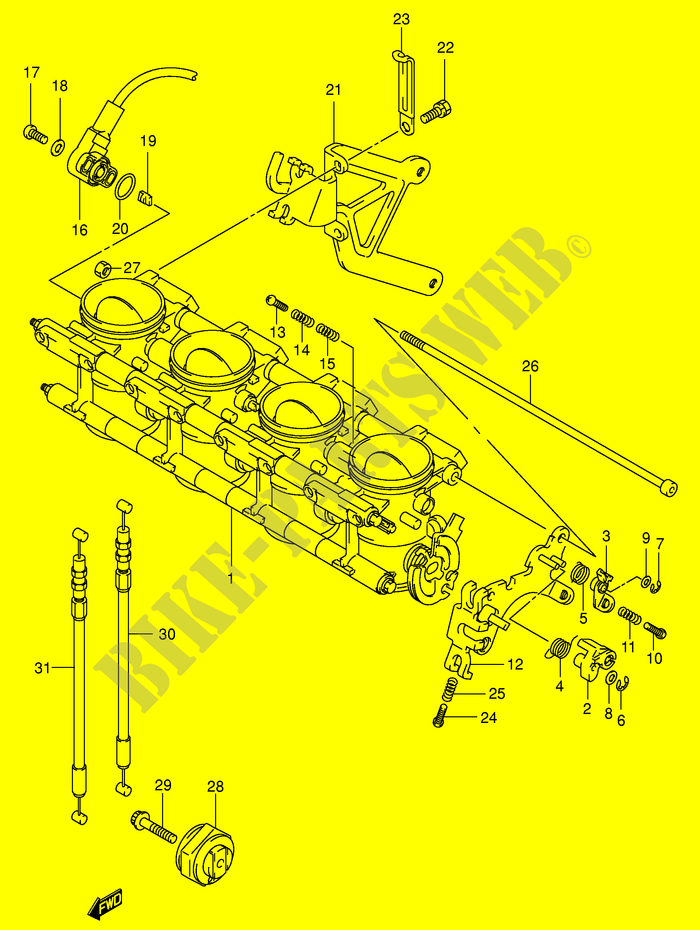 BRANDSTOFINJECTIE ASSY (MODELE K1) voor Suzuki GSX-R 750 2000