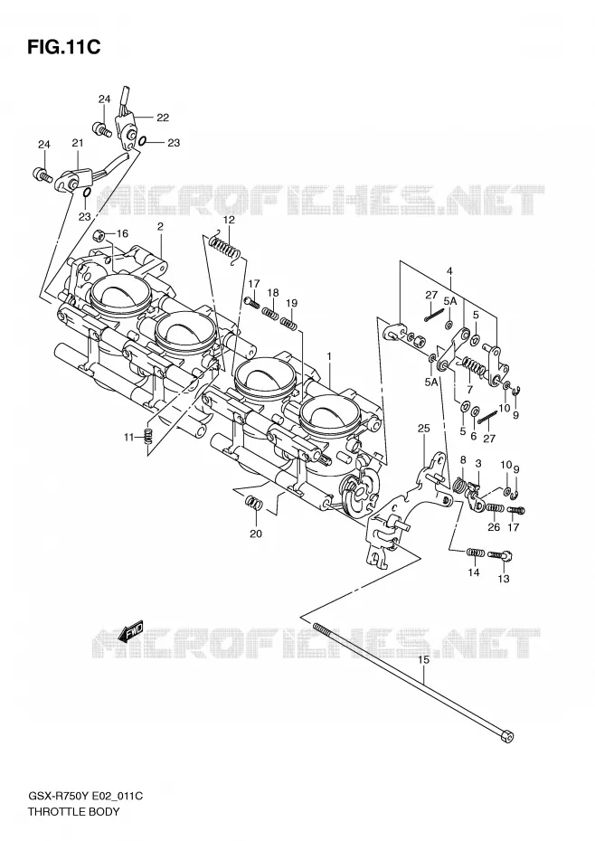 BRANDSTOFINJECTIE ASSY (MODELE K3) Suzuki MOTO 750 GSX-R 2003  GSX-R750K3(E2)