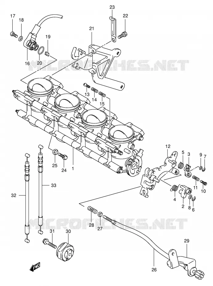 BRANDSTOFINJECTIE ASSY (MODELE Y) Suzuki MOTO 750 GSX-R 2002  GSX-R750U1K2(E2)