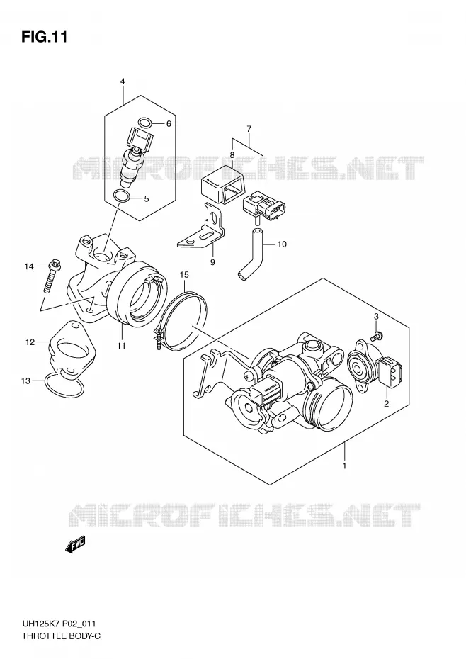 BRANDSTOFINJECTIE ASSY Suzuki SCOOTER 125 BURGMAN 2009  UH125GK9(P2)