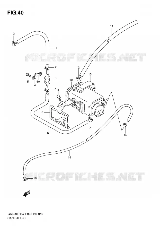CANISTER (P33) Suzuki MOTO 500 GS-E 2009  GS500HK9(P3)