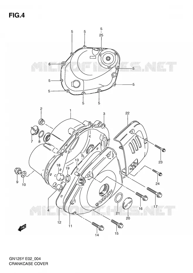CASING Suzuki MOTO 125 GN 2001  GN125EK1(E2)
