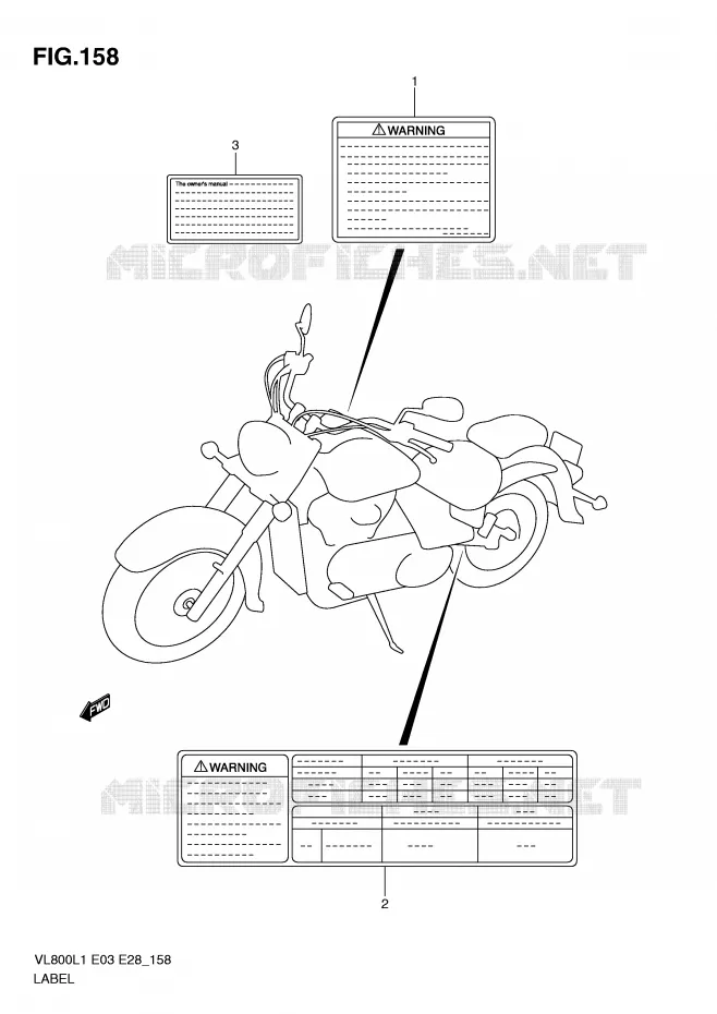 ETIKET (VL800CL1 E3) Suzuki MOTO 800 VOLUSIA 2011  VL800L1(E3/E28)