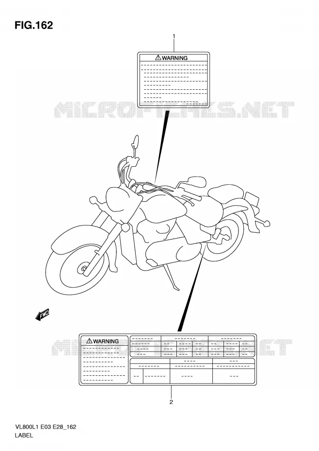 ETIKET (VL800TL1 E28) Suzuki MOTO 800 VOLUSIA 2011  VL800CL1(E3/E28)