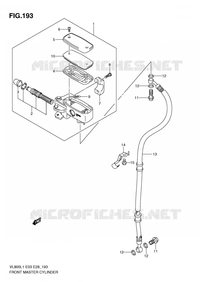 FRONT HOOFDREMCILINDER Suzuki MOTO 800 VOLUSIA 2011  VL800CL1(E3/E28)