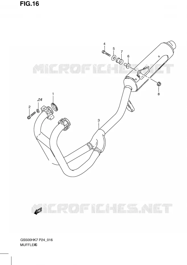 GELUIDDEMPER Suzuki MOTO 500 GS-E 2008  GS500HK8(P24)