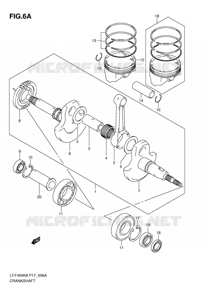 KRUKAS (MODEL L0) Suzuki QUAD 400 KINGQUAD 2009  LT-F400K9(P17)