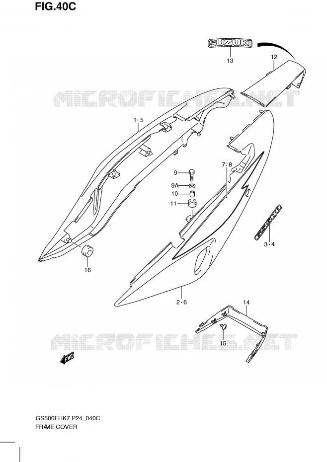KUIP (MODEL L0) Suzuki MOTO 500 GS-E 2010  GS500HL0(P24)