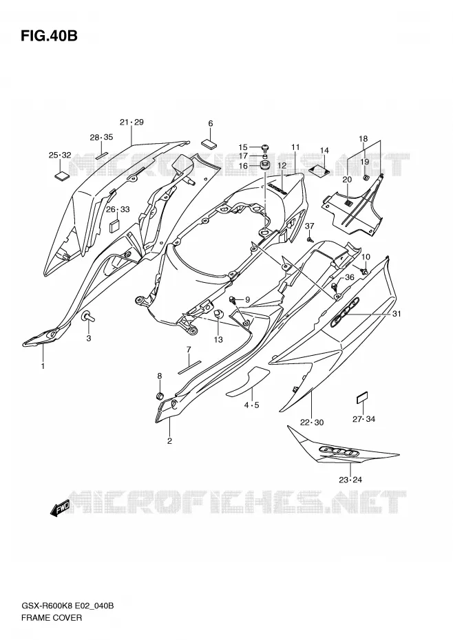 KUIP (MODEL L0) Suzuki MOTO 600 GSX-R 2010  GSX-R600UFL0(E2)
