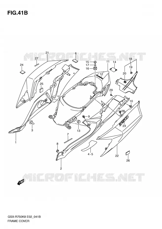 KUIP (MODEL L0) Suzuki MOTO 750 GSX-R 2009  GSX-R750UFK9(E2)