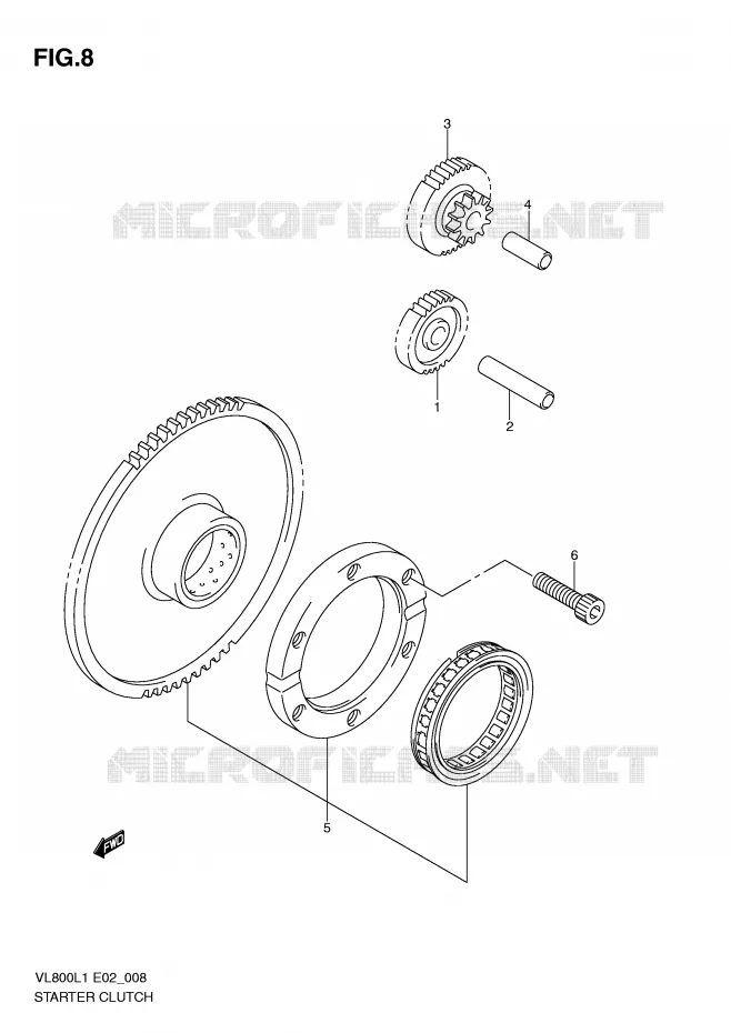 STARTMOTOR CLUTCH Suzuki MOTO 800 VOLUSIA 2011  VL800UEL1(E2)