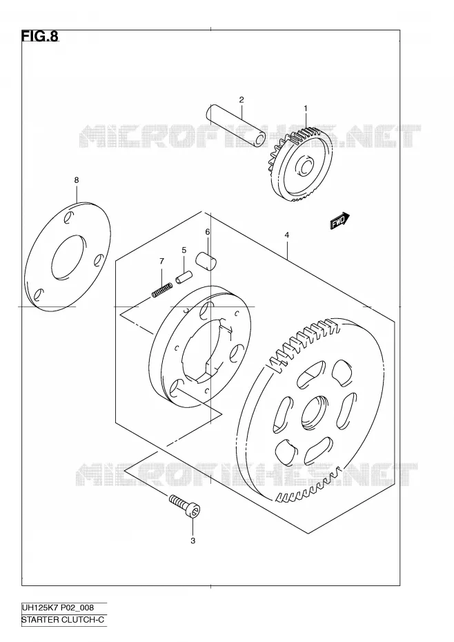 STARTMOTOR CLUTCH Suzuki SCOOTER 125 BURGMAN 2011  UH125GL0(P2)