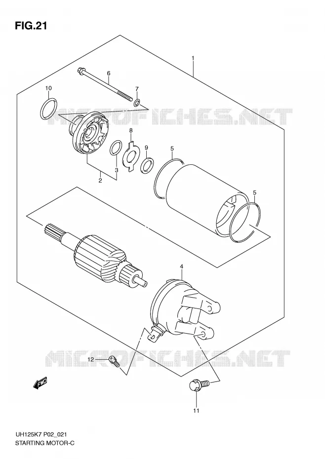 STARTMOTOR Suzuki SCOOTER 125 BURGMAN 2008  UH125GK8(P2)