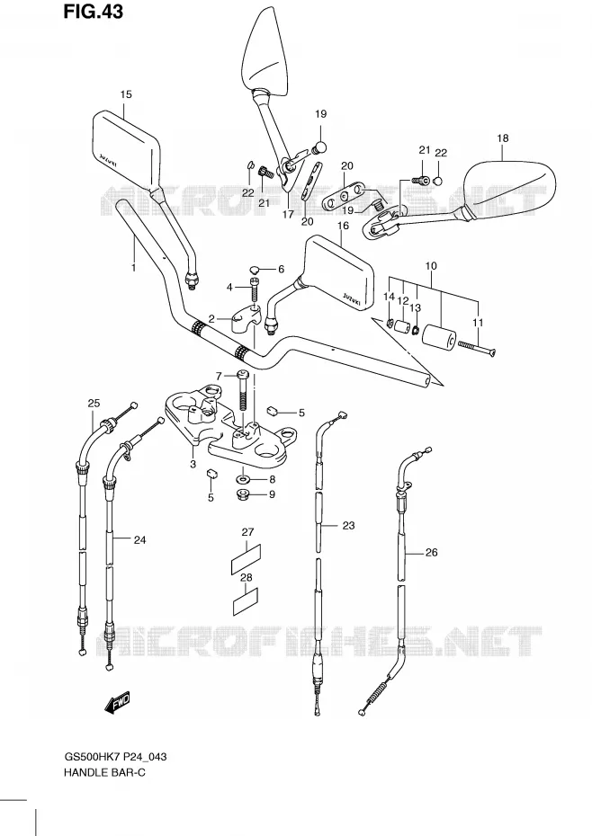 STUUR Suzuki MOTO 500 GS-F 2010  GS500FHL0(P24)