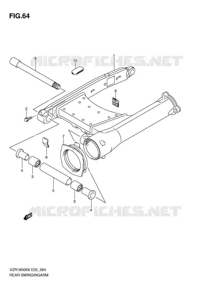 SWINGARM Suzuki MOTO 1800 INTRUDER 2009  VZR1800NK9(E2)