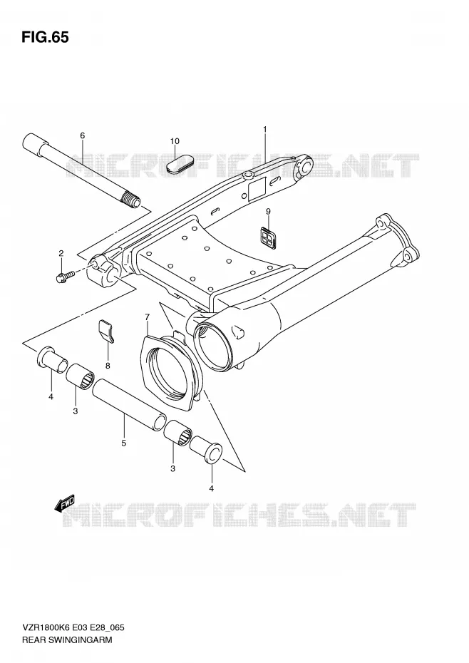 SWINGARM Suzuki MOTO 1800 INTRUDER 2009  VZR1800ZK9(E3/E28)