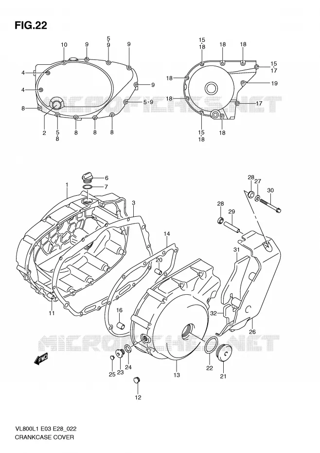 CASING Suzuki MOTO 800 VOLUSIA 2011  VL800TL1(E3/E28)