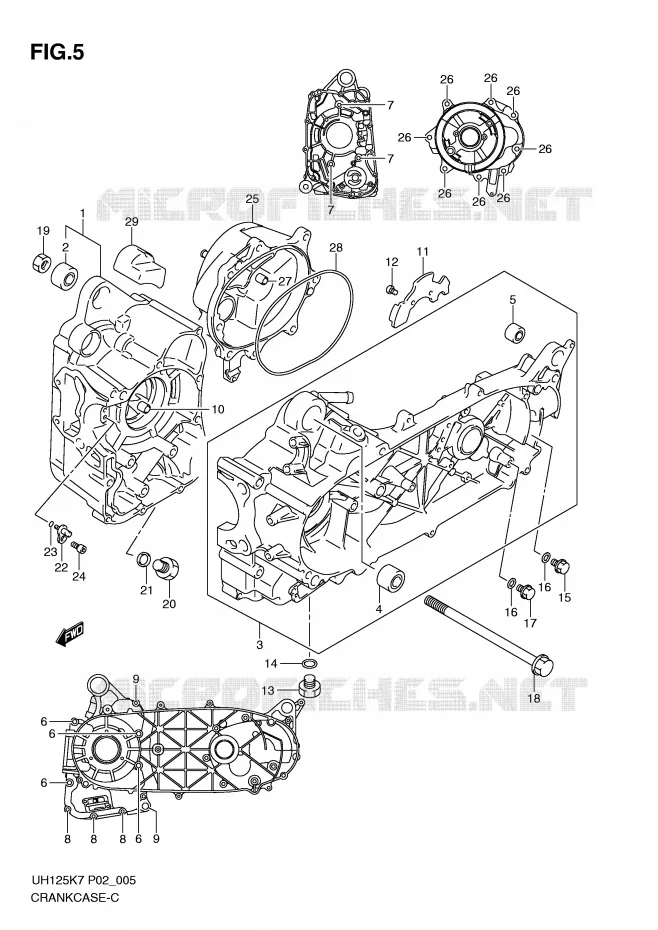 CASING Suzuki SCOOTER 125 BURGMAN 2011  UH125GL0(P2)