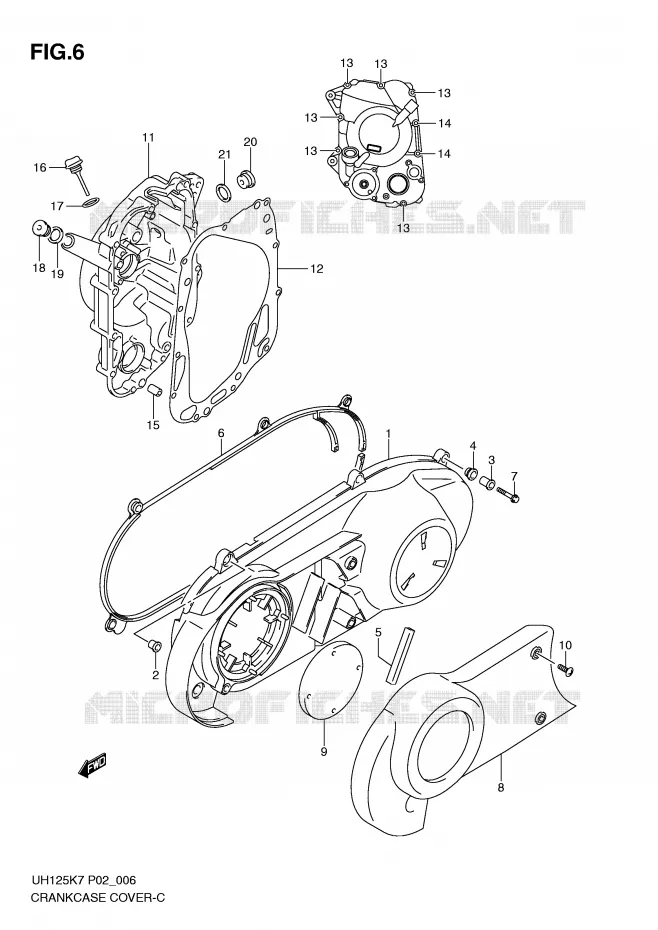 CASING Suzuki SCOOTER 125 BURGMAN 2012  UH125GL0(P2)