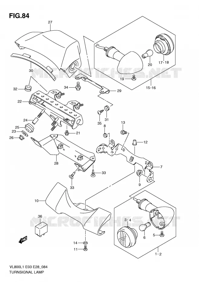INDICATOREN (VL800CL1 E33) Suzuki MOTO 800 VOLUSIA 2011  VL800CL1(E3/E28)