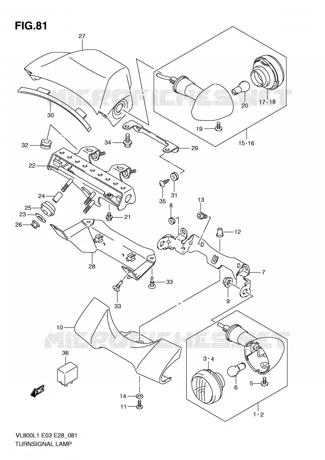INDICATOREN (VL800L1 E33) Suzuki MOTO 800 VOLUSIA 2011  VL800TL1(E3/E28)