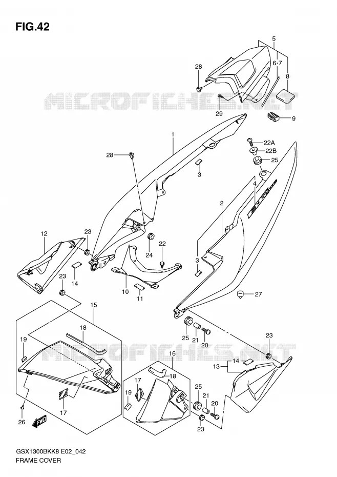 KUIP (MODEL K8/K9) Suzuki MOTO 1300 B-KING 2012  GSX1300BKU2K8(E2)