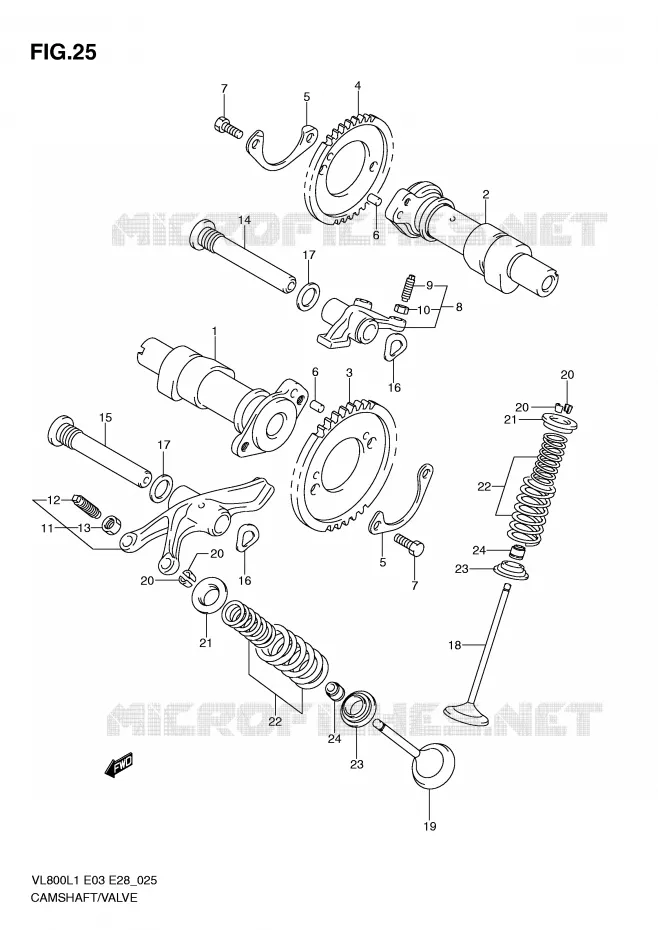 NOKKENAS - VALVES Suzuki MOTO 800 VOLUSIA 2011  VL800L1(E3/E28)