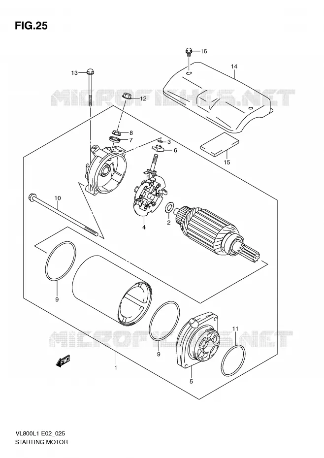 STARTMOTOR Suzuki MOTO 800 VOLUSIA 2011  VL800L1(E2)