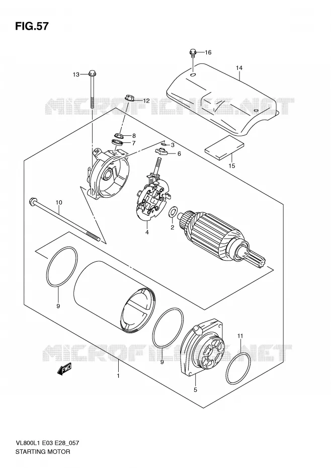 STARTMOTOR Suzuki MOTO 800 VOLUSIA 2011  VL800L1(E3/E28)