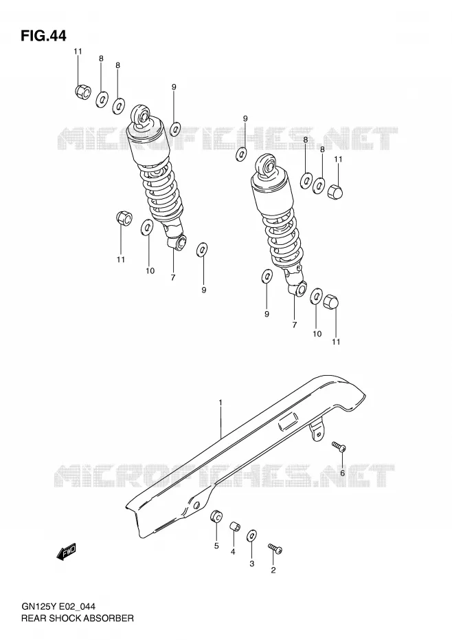 ACHTER SCHOKDEMPER Suzuki MOTO 125 GN 2000  GN125Y(E4)