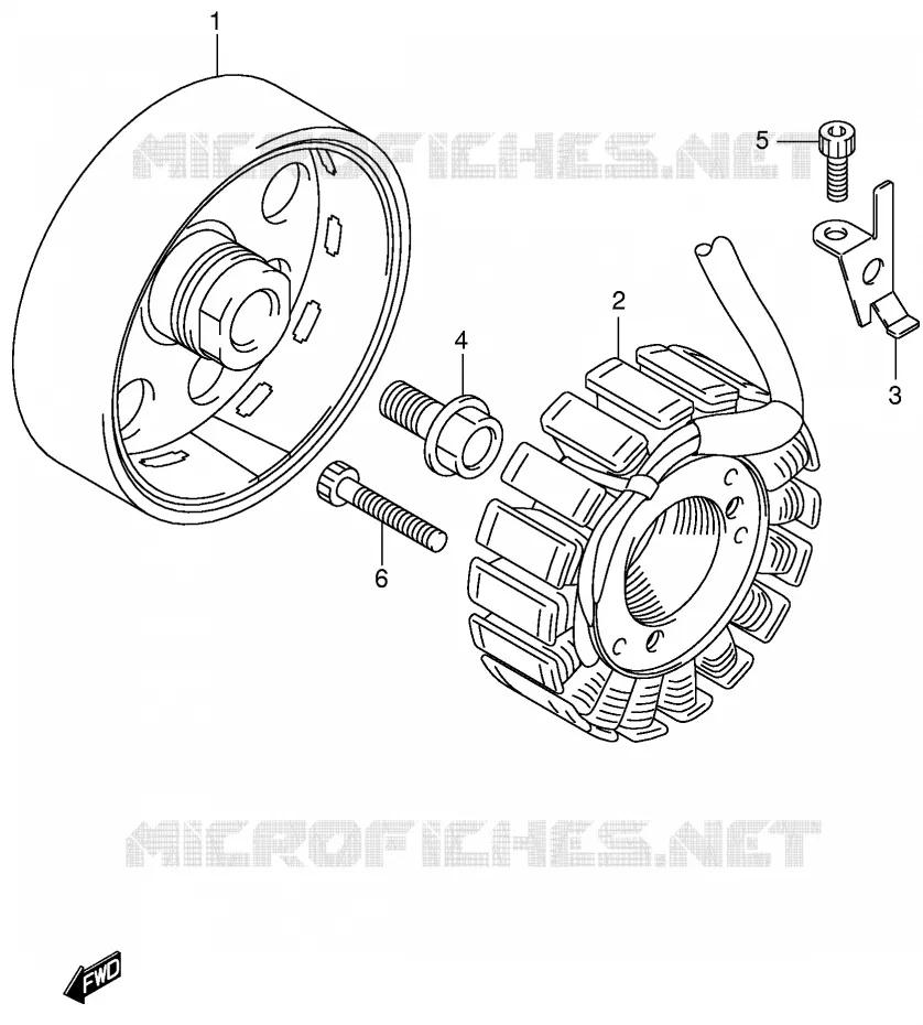 ALTERNATOR (MODELE Y/K1) Suzuki MOTO 750 GSX-R 2002  GSX-R750K2(E2)