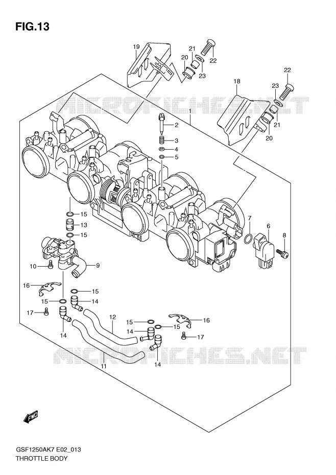 BRANDSTOFINJECTIE ASSY Suzuki MOTO 1250 BANDIT-S 2009  GSF1250SAK9(E2)