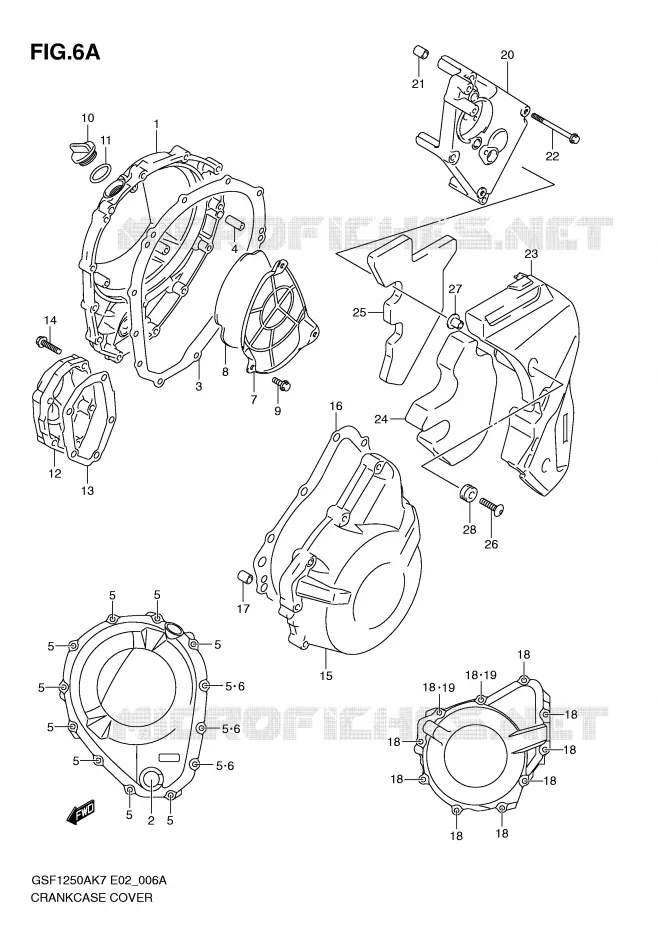 CARTERDEKSEL (MODEL L0) Suzuki MOTO 1250 BANDIT-S 2009  GSF1250SAK9(E2)