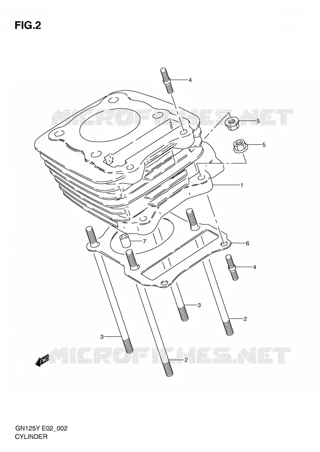 CILINDER Suzuki MOTO 125 GN 2000  GN125EY(E2)