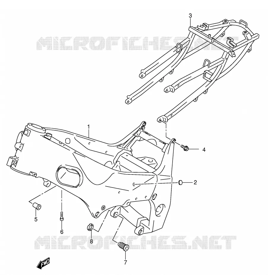 FRAME Suzuki MOTO 750 GSX-R 2001  GSX-R750U2K1(E2)