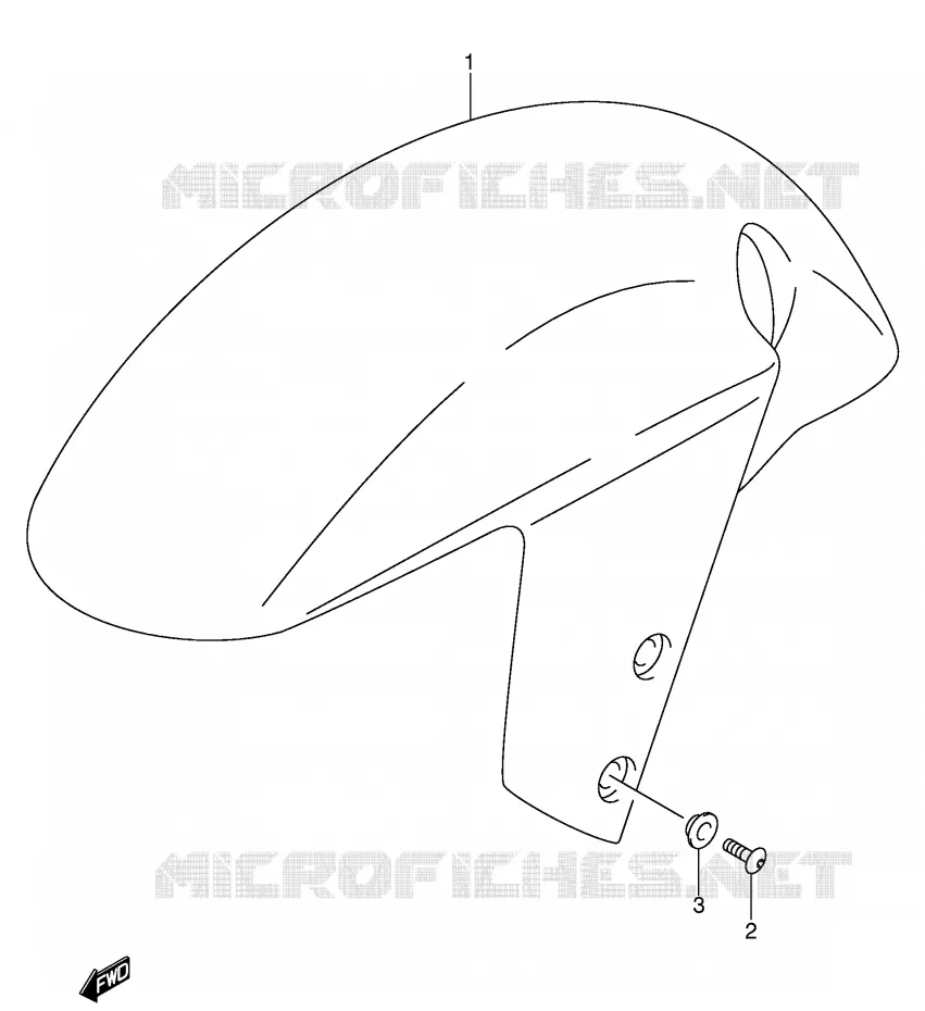 FRONT FENDER Suzuki MOTO 750 GSX-R 2003  GSX-R750K3(E2)