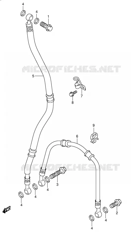 FRONT REMSLANG Suzuki MOTO 750 GSX-R 2002  GSX-R750U1K2(E2)