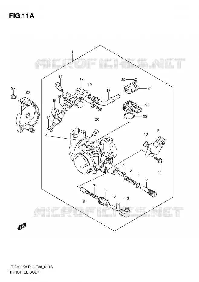 GASKLEPHUIS (MODEL L0) Suzuki QUAD 400 KINGQUAD 2009  LT-F400K9(P28/P33)