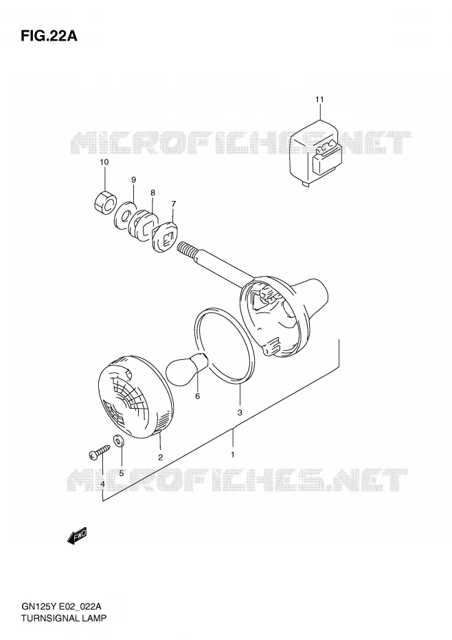 INDICATOREN (MODEL Y/K1 E2,E4,E18,E21,E22,E71) Suzuki MOTO 125 GN 1999  GN125UX(E2)