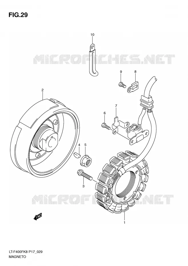 ONTSTEKING (LT-F400FK8/FK9) Suzuki QUAD 400 KINGQUAD 2008  LT-F400FK8(P17)