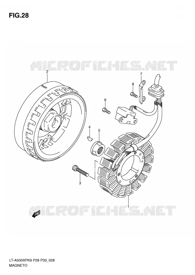 ONTSTEKING Suzuki QUAD 500 KINGQUAD 2010  LT-A500XPL0(P28/P33)