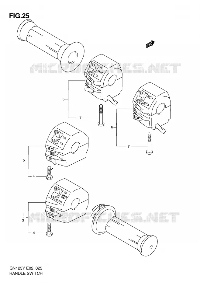 SCHAKELAARS Suzuki MOTO 125 GN 1999  GN125UX(E2)