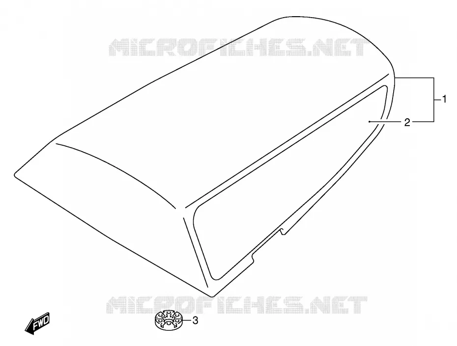 SEAT COWL (MODELE K1) Suzuki MOTO 750 GSX-R 2000  GSX-R750U2Y(E2)