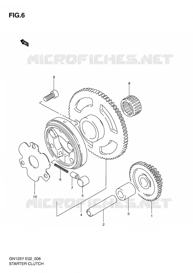 STARTMOTOR CLUTCH Suzuki MOTO 125 GN 1997  GN125UV(E2)